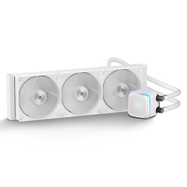 AIO водяне охолодження ПК з цифровою дисплеєм, 360 мм, для AMD AM4/AM5 та Intel LGA 115X/1200/1700/1851 (Iota L36 WH)