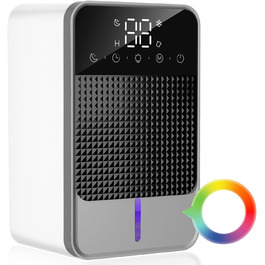 Електричний осушувач повітря 1.2L для дому та підвалу, 30м², з автовимкненням та освітленням