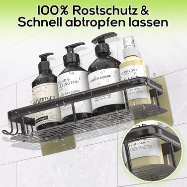 Поличка для душу Dealswin без свердління, 2 шт. - органайзер для ванної кімнати, полиця для зберігання та організації з великою місткістю, тримач для шампуню для душу та ванної кімнати (сірий)