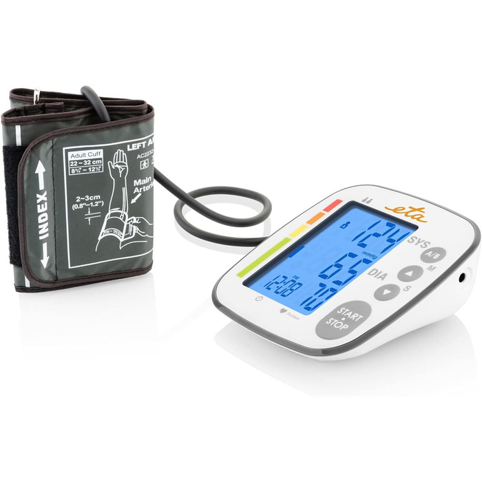 Тонометр на плече ETA для 2 осіб, пам'ять 2x250 записів