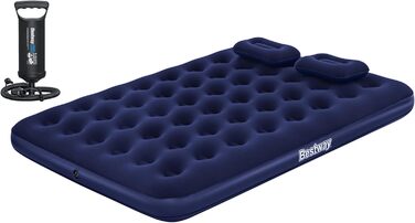 Надувне ліжко Bestway Pavillo™ Blue Horizon, 203 x 152 x 22 см, двоспальне, з ручним насосом та 2 подушками