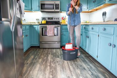 Система для миття підлоги O-Cedar Frustfreie: швабра з відром та 4 запасні наповнювачі. Мікрофібра, легкий віджим