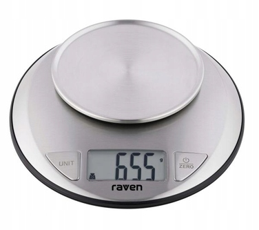 Кухонний ваги Raven EWK010, сріблястий/сірий, 5 кг