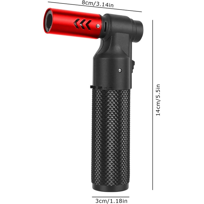 Газова пальник на бутані, міні-паяльник для кулінарії, кемпінгу та зварювання, червоний