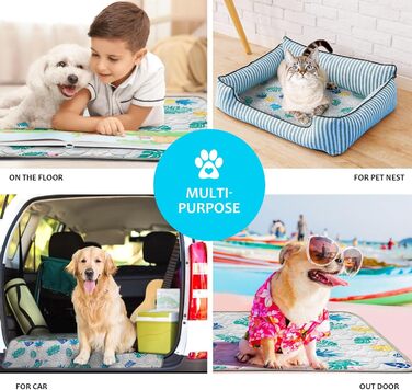 Килимок охолоджуючий для собак NIBESSER, самоохолоджуючий, 40x30 см, сірий (XS)