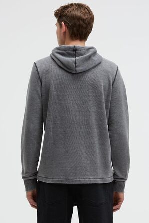 Чоловічий легкий худі Camp David з ефектом вигорання та малюнком, колір чорний, розмір XL