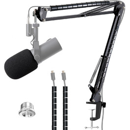 Тримач для мікрофона SM7B YOUSHARES 04 з поп-фільтром - Шарнірний мікрофонний стійка для студійного мікрофона Shure SM7B XLR