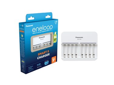 Зарядний пристрій Eneloop Smart для AA/AAA Ni-MH акумуляторів (1-8 шт), 5 годин, 9 функцій безпеки