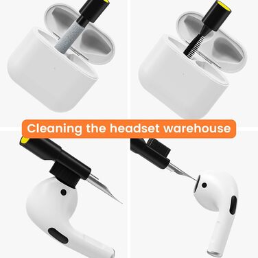 Набір для чищення гаджетів 22 в 1: клавіатура, навушники AirPods, камера, монітор, телефон, білий