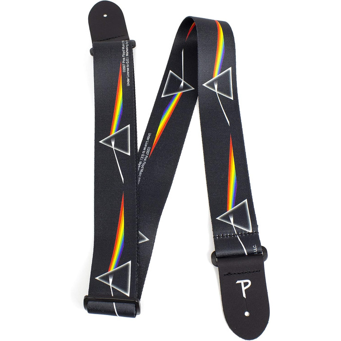 Гітарний ремінь Perri's Leathers Pink Floyd Dark Side of the Moon - Офіційний ліцензований продукт, поліестер, регульований, для акустичної/басової/електрогітари, з Канади