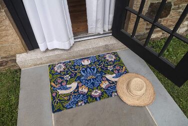 Entryways Victoria and Albert Museum Strawberry Thief Coir Doormat, Coconut Fiber, Multi, 45 x 75