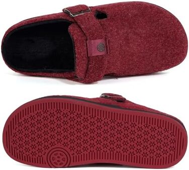 Тапочки халатні з фетру Gaatpot, зимові, теплі, для дому, чоловічі/жіночі, розмір 36-46 (43 EU), червоний A