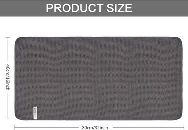 Рушник мікрофібра Sunland для спорту, подорожей, 40x80 см, сірий, швидковисихаючий, ультрам'який