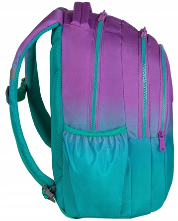 Багатофункціональний шкільний рюкзак CoolPack, фіолетово-зелений, 21 л