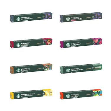 Капсули для кави Nespresso STARBUCKS Discovery Variety Pack – 100 шт. (різні смаки)