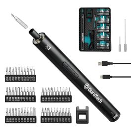 Набір електричних викруток DURATECH 50 в 1 з LED підсвіткою 3.6V для ремонту годинників, ноутбуків, окулярів та DIY