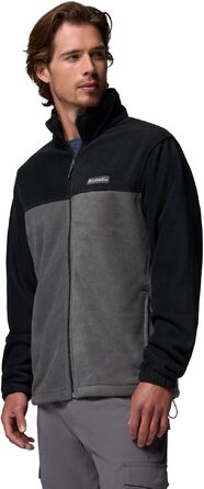 Чоловіча флісова куртка Columbia Steens Mountain Full Zip 2.0 на блискавці, чорна/сіра, розмір M
