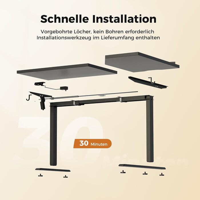 Електричний столик Agilestic L-подібної форми 150 см, регульований по висоті, для дому та офісу, ергономічний комп'ютерний стіл зі з'єднувальною панеллю, чорний, 150 x 90 см