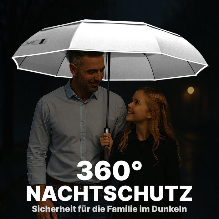 Чоловічий та жіночий парасолька Royal Walk: стійкий до вітру, автоматичний, з натуральним дерев'яним ручками