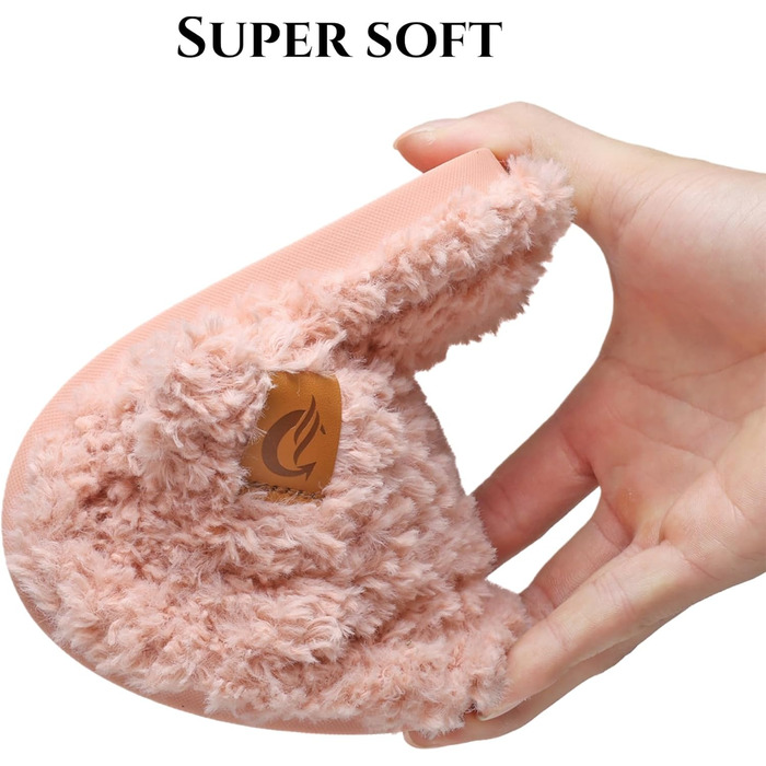 Жіночі плюшеві халапи (тапочки) SmarTigi, зимові, теплі, м'які, з антиковзким покриттям, рожеві (42/43 EU)