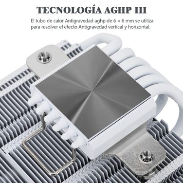 Thermalright AXP120-X67 White ARGB: Низькопрофільний кулер для CPU з 6 тепловими трубками, PWM вентилятор, підтримка AM4/LGA 1700/1150