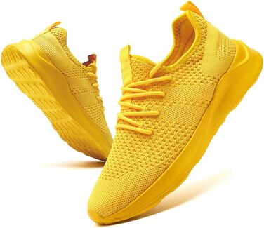 Жіночі кросівки: спортивні, для бігу, тенісу, хайкінгу, вуличної бігової, неслизькі, дихаючі, легкі (40 EU, жовті)