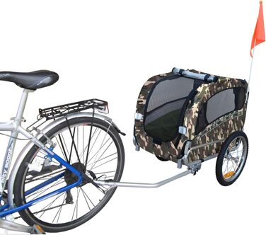 Причіп для собак Papilioshop Argo - зелений (камуфляжний) для собак S, M, L