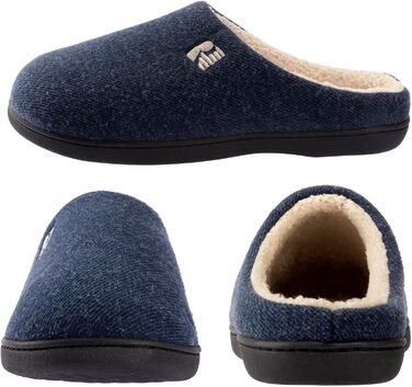 Чоловічі халати RockDove з підкладкою з Sherpa та піною з пам'яті, 42/43 EU, темно-синій