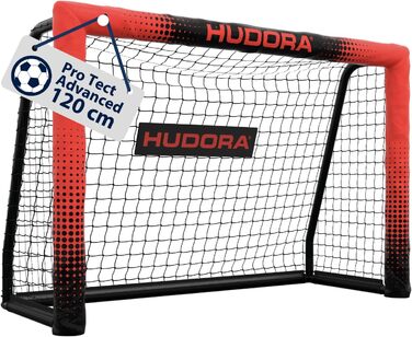 Ворота для футболу HUDORA Pro Tect 120 Advanced – Outdoor з сіткою та захисним покриттям для дітей та дорослих. Легка збірка, білі (120 x 80 см)