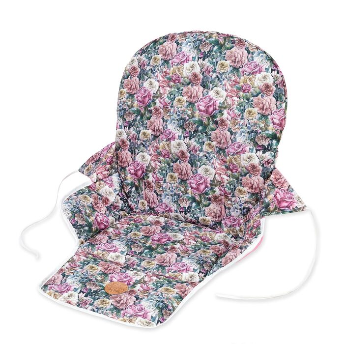 Seat reducer for high chair, baby seat cushion, chair - children for Ikea, Peg Perego high chair, chair cover for children's chair, baby chair and high chairs, leaves (flowers, seat cushion)