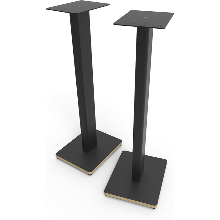 Підлогові стійки для акустичних систем Kanto ST28P - пара, чорний метал, дерев'яна база