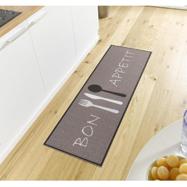 Кухонний килим Hanse Home Cook & Clean Bon Appetit 50x150 см, нековзний, легкий у догляді, доріжка для кухні, коридору, передпокою, їдальні