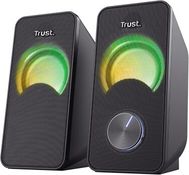 Комп'ютерна акустика Trust Arys 2.0: 28 Вт, USB, AUX, RGB, для ПК, ноутбука, смартфона