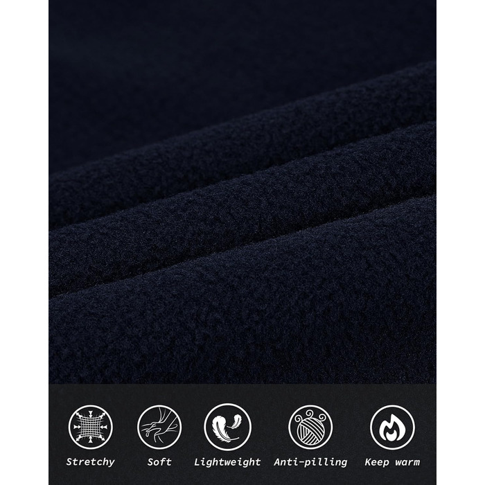 Чоловіча флісова жилетка 33,000ft з капюшоном та кишенями, темно-синій (M)