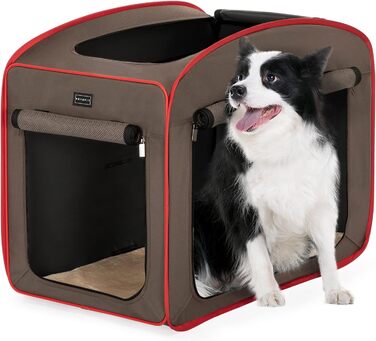 Складана переносна будка для собак Petsfit, 80x44x67 см, червоно-коричнева