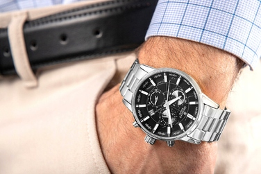 Чоловічий годинник Giewont Chronograph Sapphire, чорний, GW4580-B1
