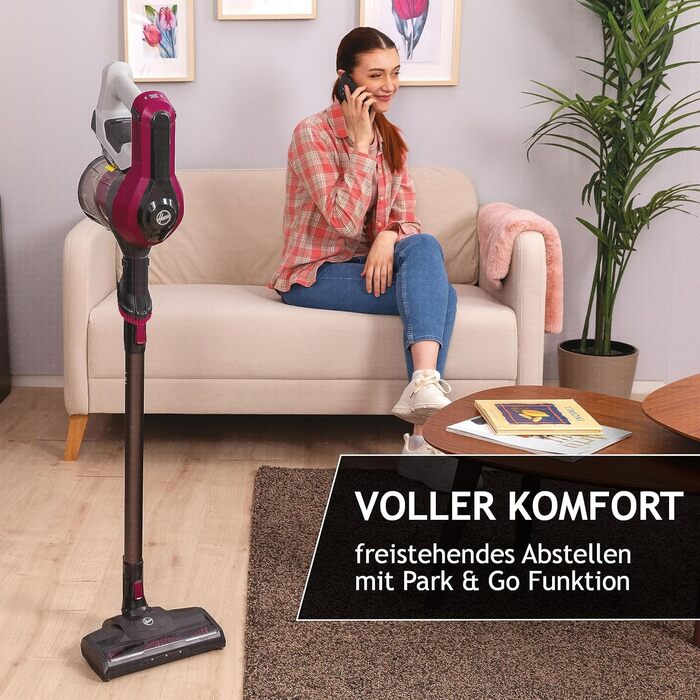 Бездротовий пилосос Hoover HF110H Pet: акумуляторний, без мішка, для дому та тварин, LED-підсвітка, XL-контейнер