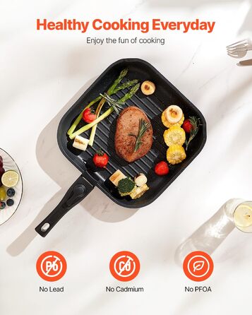 Каструля VEVOR з кришкою (індукційна, антипригарна, чорна, зі знімною ручкою) для кухні кемпера/автобудинку