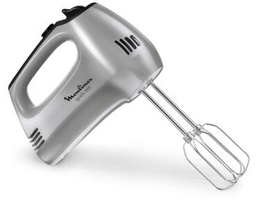 Міксер ручний Moulinex Quickmix HM3108, 300 Вт, 5 швидкостей, 2 насадки, нержавіюча сталь, чорний