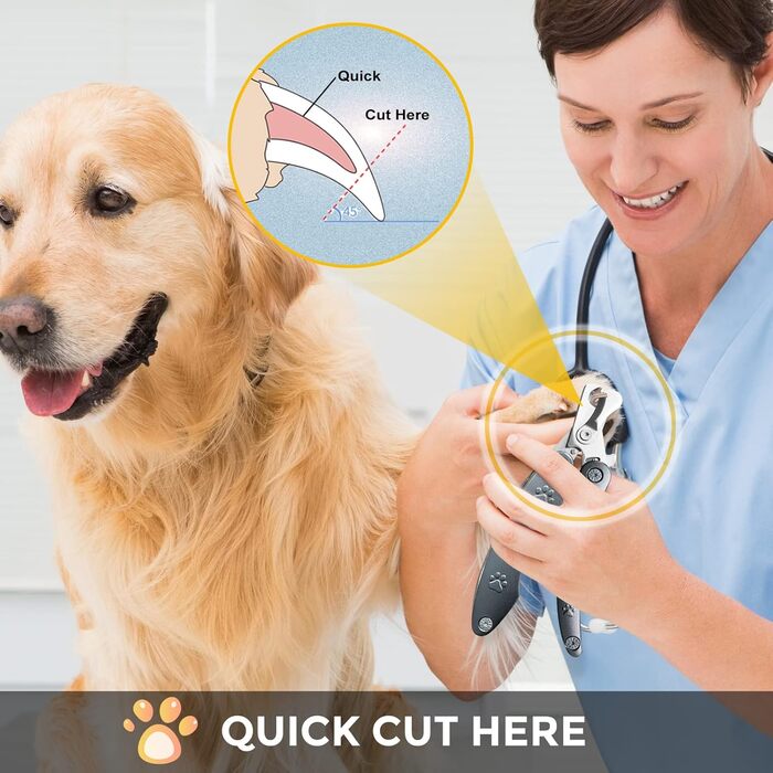 Набір для стрижки кігтів собак: тихий, професійний, для всіх порід, з металевим шліфувальником