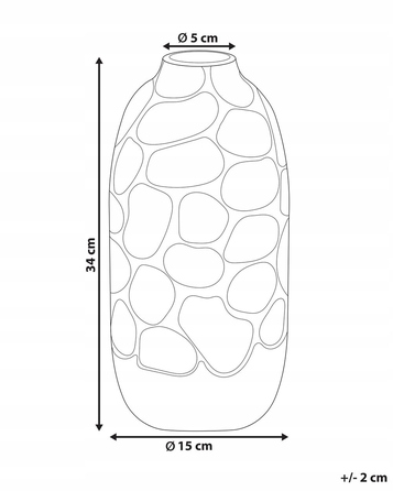 Керамічна ваза Beliani, 15 x 34 см