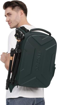 MOSISO Рюкзак для камери, фотосумка для DSLR/зеркальної камери, водонепроникний, з кріпленням для штатива, відділення для ноутбука 15-16 дюймів, сумісний з Canon/Nikon/Sony, смарагдово-зелений (L)