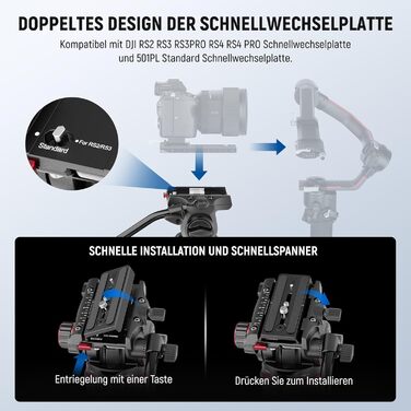 NEEWER Штатив відео професійний 74' з Fluid-головкою, сумісний з DJI RS, для DSLR, максимальне навантаження 8кг (LL37)