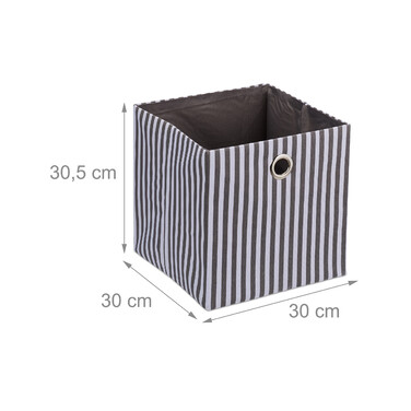 Set of 2 Grey Storage Boxes