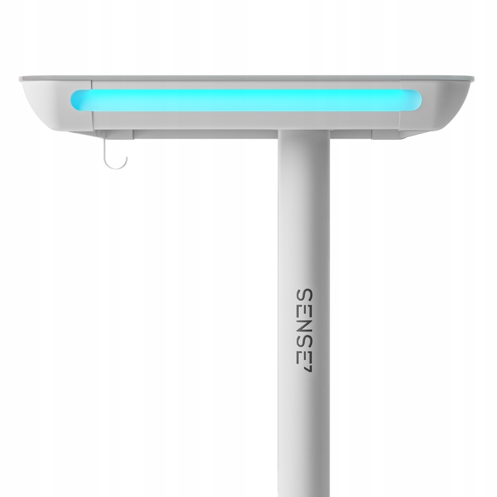 Електричний стіл з регулюванням висоти до 118 см Sense7, скляна стільниця 120x60 см + LED-підсвітка