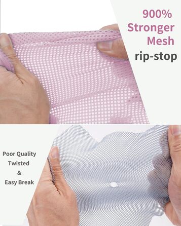 ECOHUB Органайзер для валізи, набір 6 шт. з ID-міткою, еко-пакувальні куби, легкі дорожні сумки, органайзер для рюкзака, патендована модель (Темно-рожевий)