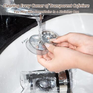 Френч-прес RAINBEAN 350 мл: нержавіюча сталь, скло, для приготування кави