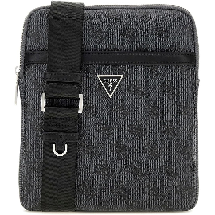 Чоловіча сумка Guess Vezzola Smart Crossbody Flat чорна з мультилоготипом, артикул UBS25GU01 HMEVZLP2223
