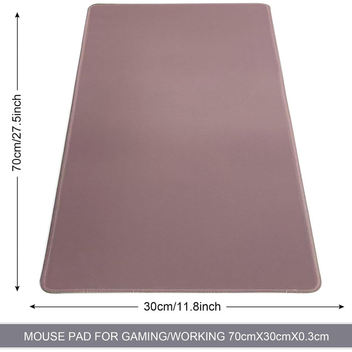 Великий ігровий килимок для миші з прошитими краями, 70x30 см, антиковзаюча основа з натурального каучуку, для геймерів, ПК, офісу, дому (ChocolateJ)