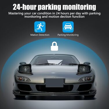 Автокамера 4K, Dashcam для авто, передня та задня, з SD-карткою 32GB, з паркувальним режимом, нічне бачення IR, G-сенсор, циклічна запис (стандартна версія)